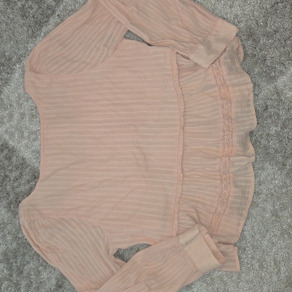 American Eagle Babydoll Long Sleeve Blouse Sz Xl - Picture 6 of 6